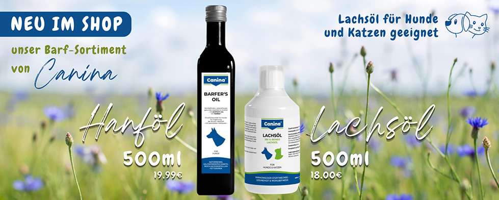 Canina oil in shop