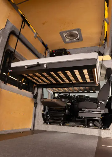 Cockpit-Hubbett mit Lattenrost-Verlängerung