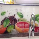 Küchenrückwand aus Glas