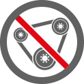 Design ohne Antriebsriemen
