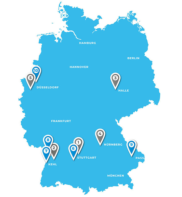 Standorte der Künemund-Gruppe