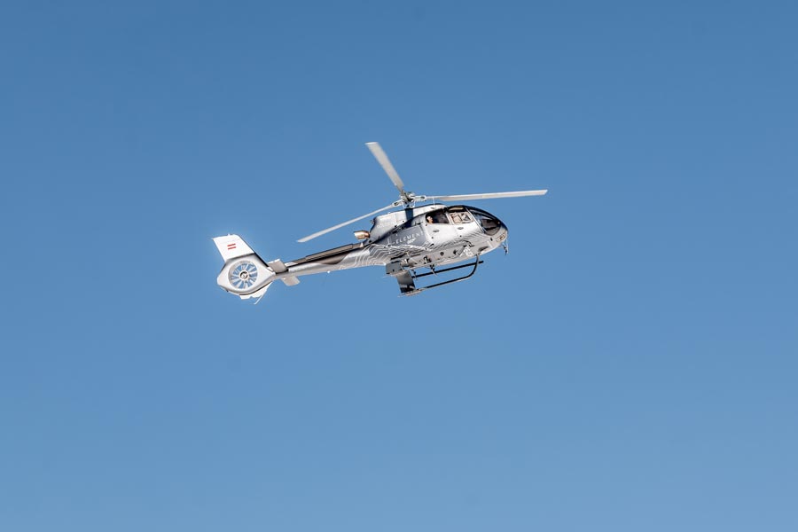 Taxiflug mit Hubschrauber