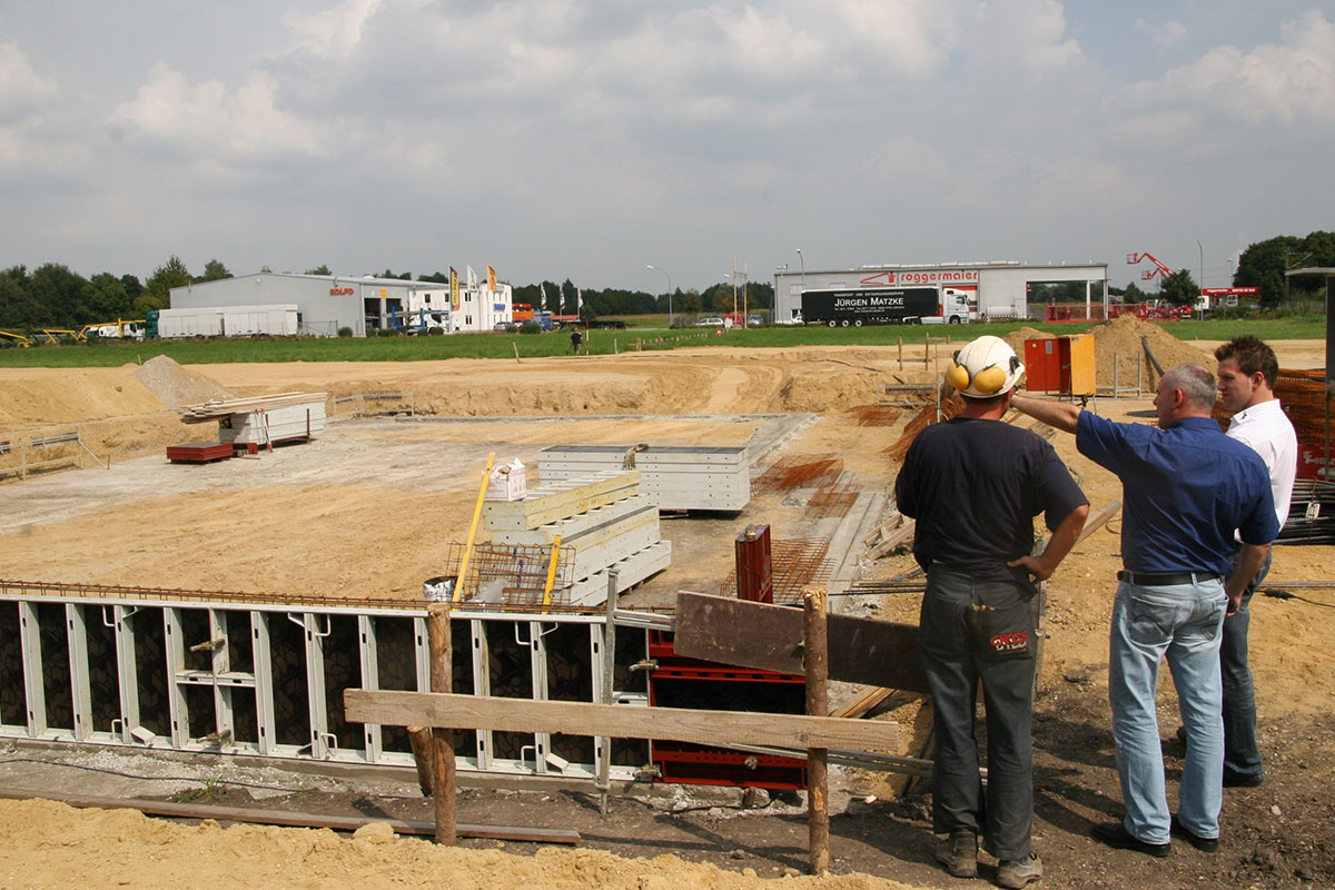 Bauphase des Firmengebäudes 2008