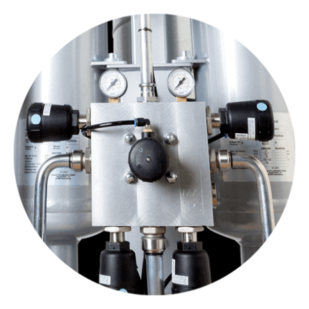 Detail eines Generators (Stickstoff/Sauerstoff)