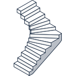 Treppenlift für L-förmige Treppe