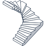 Treppenlift für U-förmige Treppe