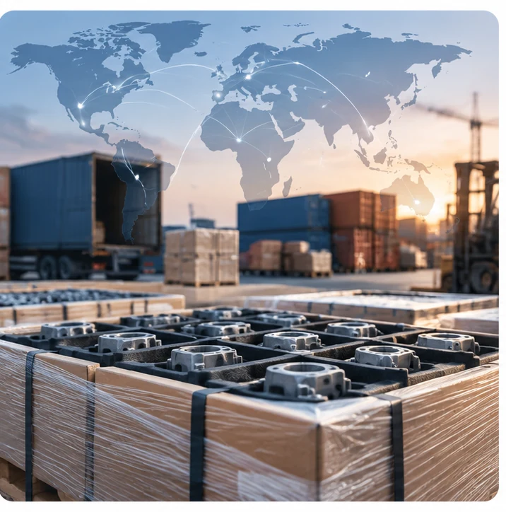 Internationale Logistik und Serienversorgung technischer Bauteile