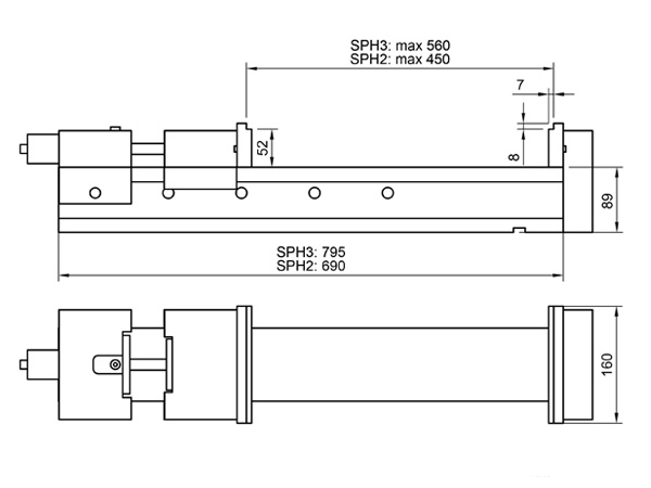 Hydraulischer Schraubstock SPH, Detail