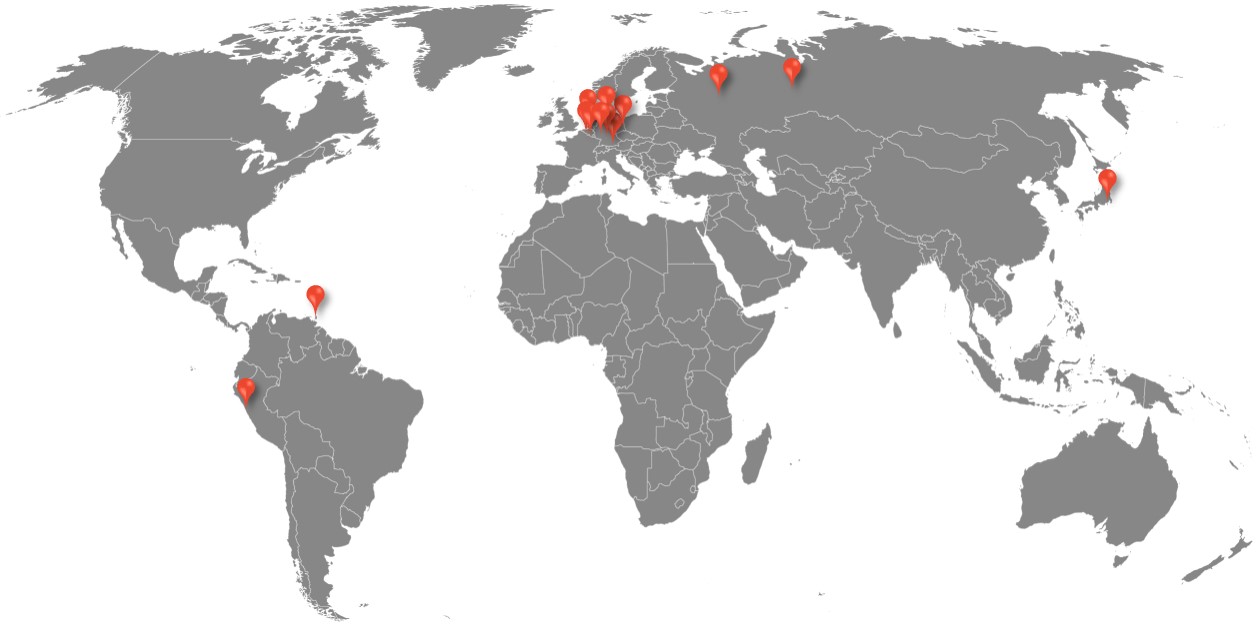 Liefermärkte Europa, Asien, Nordamerika