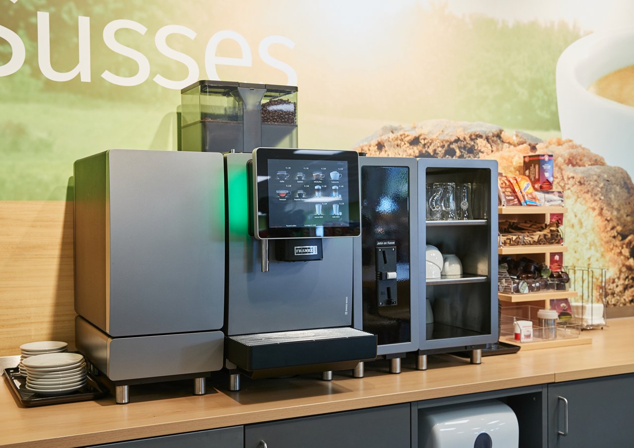 Coffee Corner mit A800 im Selbstbedienungsbereich