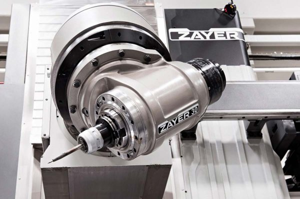 Fräsmaschine mit stufenlos schwenkbarem Kopf
