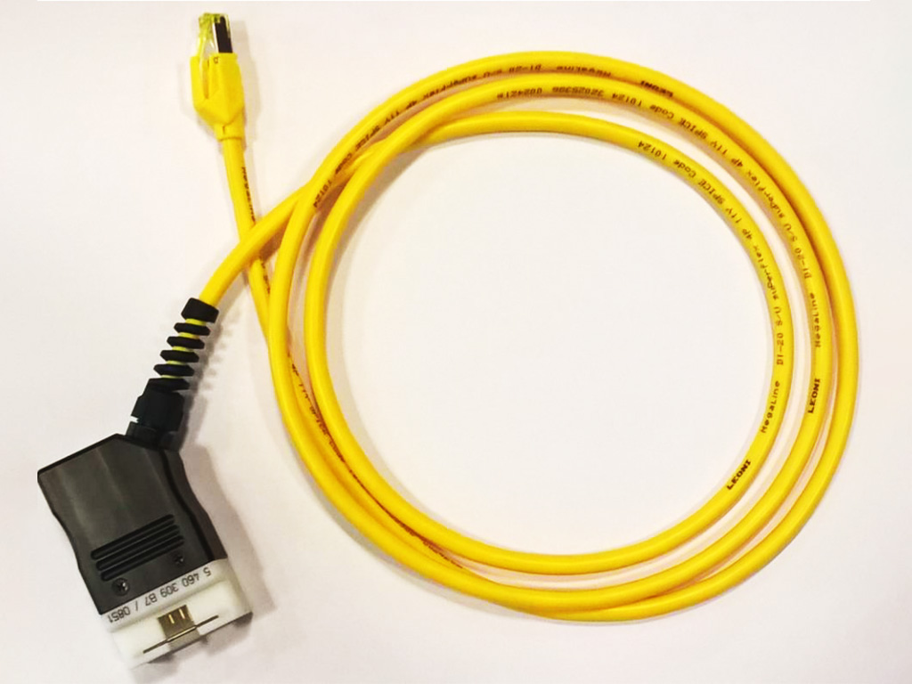 Ethernet-Diagnosekabel mit RJ45 und OBD-Stecker