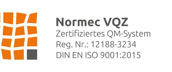Zertifikat ISO 9001:2015 (Normec VQZ)