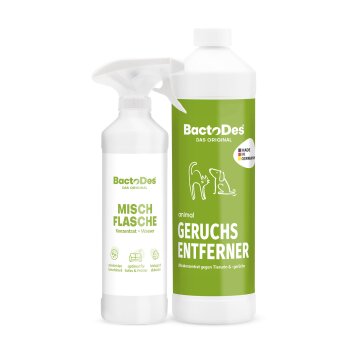 BactoDes® Animal – Geruchsentferner gegen Katzen- und Hundeurin