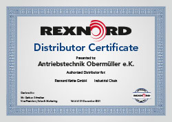 Rexnord-Distributor-Zertifikat