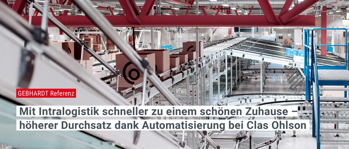 Shuttlelager und Fördertechnik bei Clas Ohlson