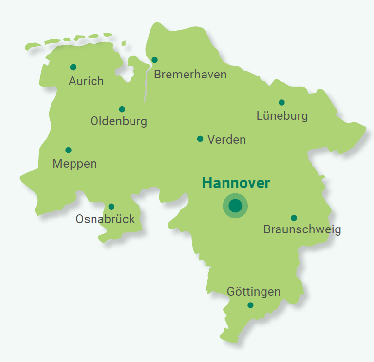Map of branch office locations