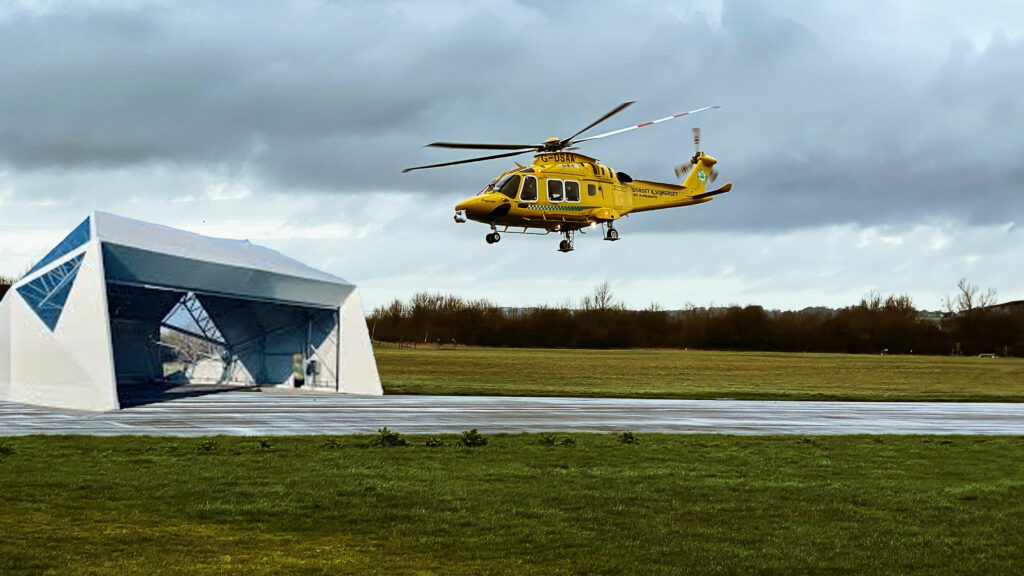 SAR AW139 mit Fabspace Hangar