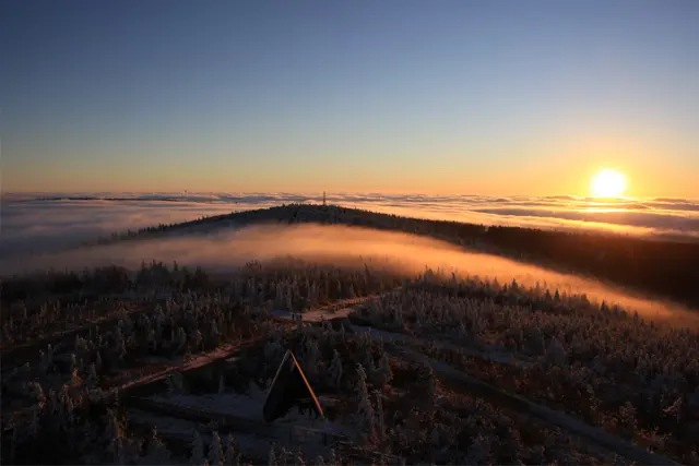 Sonnenaufgang über dem Erzgebirge