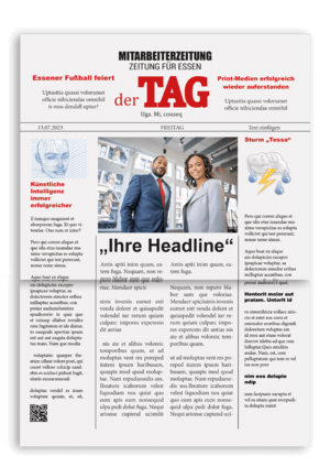 Zeitung im Offsetdruck im Vollformat