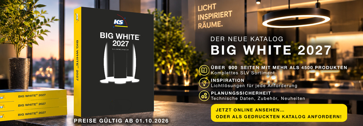 BIG WHITE – Innenleuchten, Spots und Schienensysteme