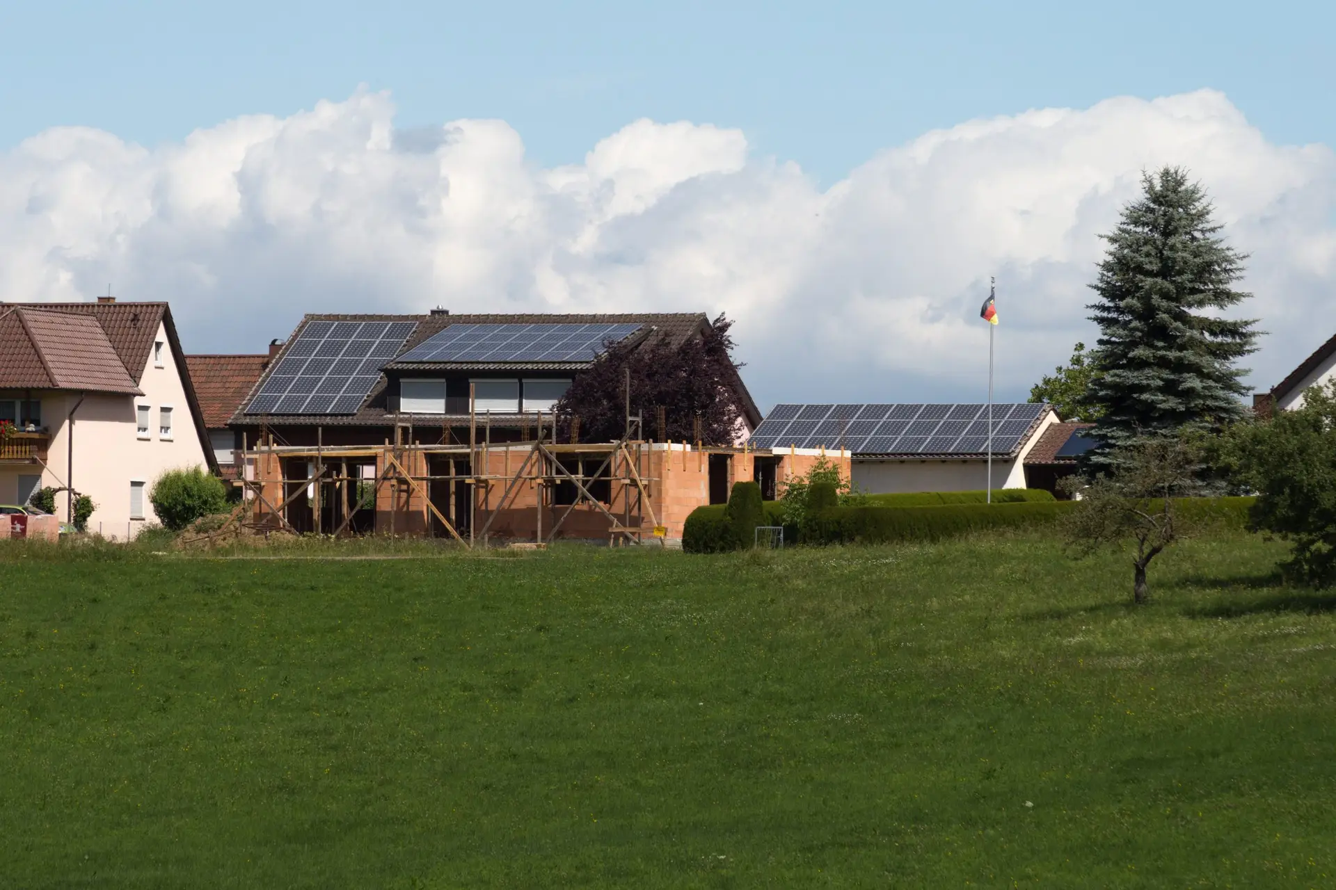 Photovoltaikanlage auf Einfamilienhaus in Baden-Württemberg