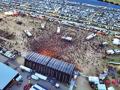 Luftbild Festivalüberwachung ROCKHARZ