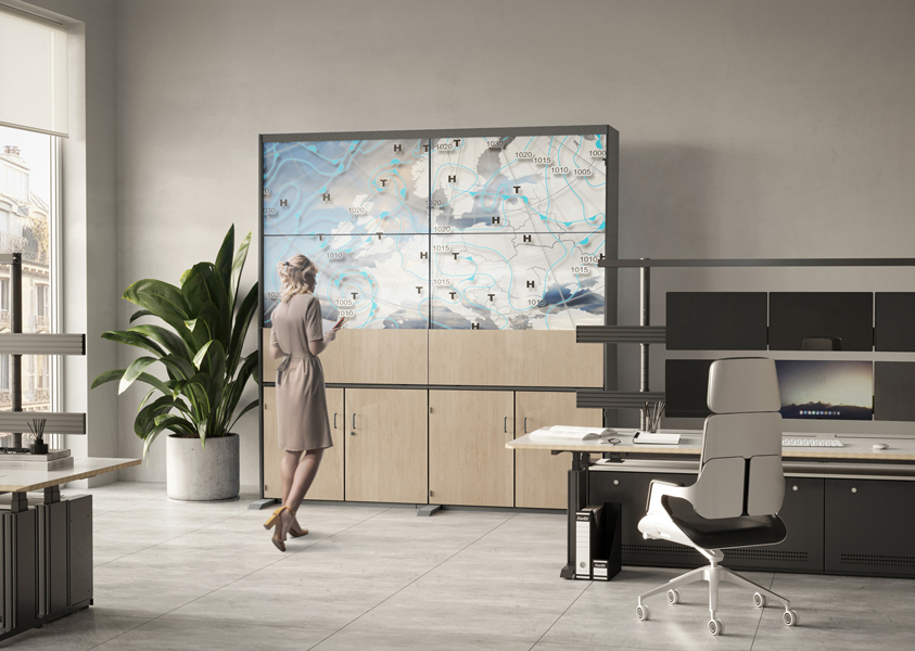 Monitorwand (Technische Arbeitsplatzerweiterung)