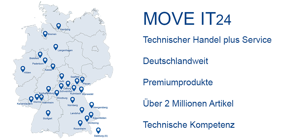 Location map of the technical wholesaler