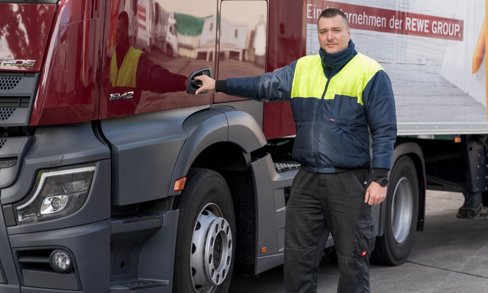 Belieferung der REWE Group Logistik