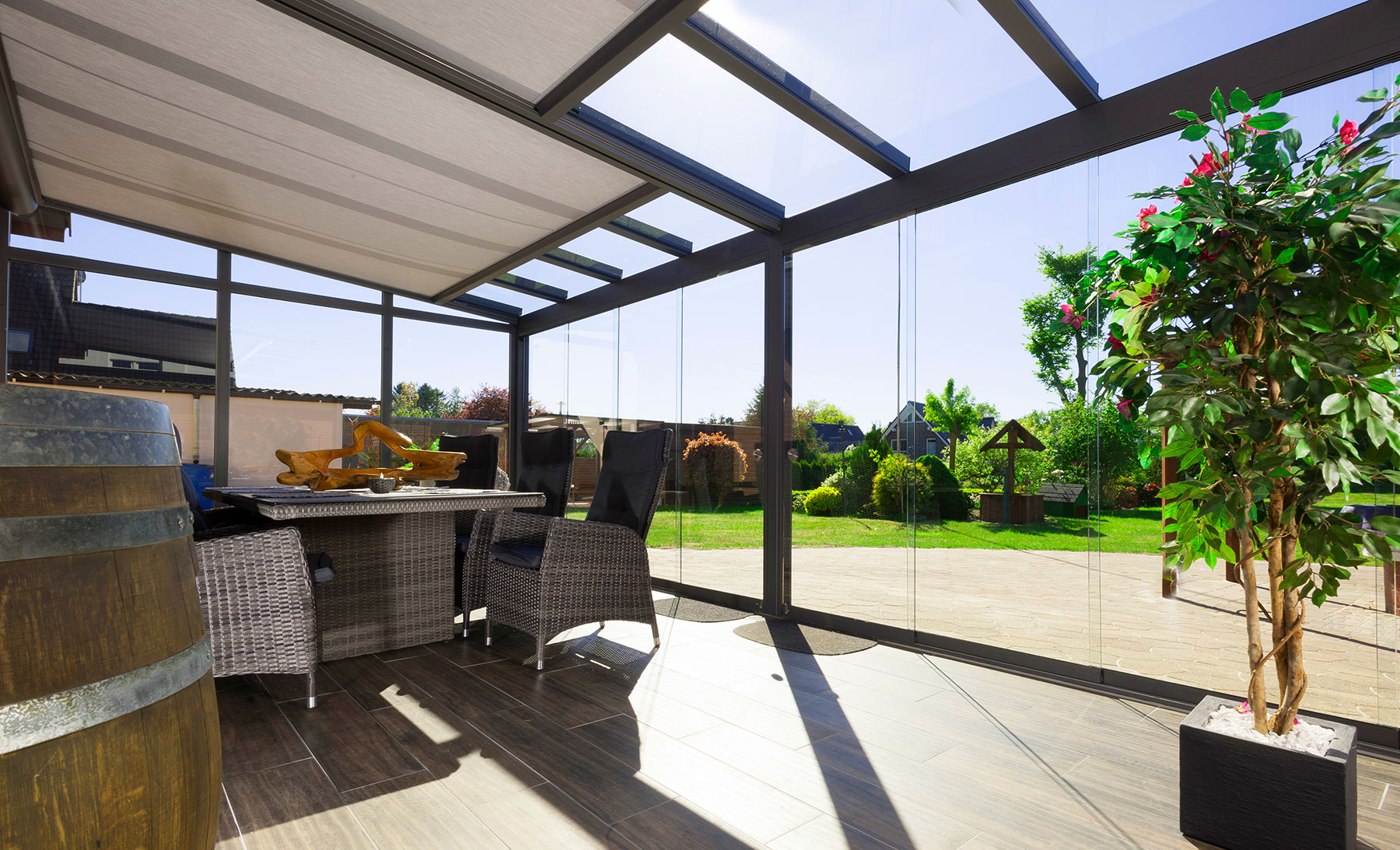 Terrassendach aus Glas