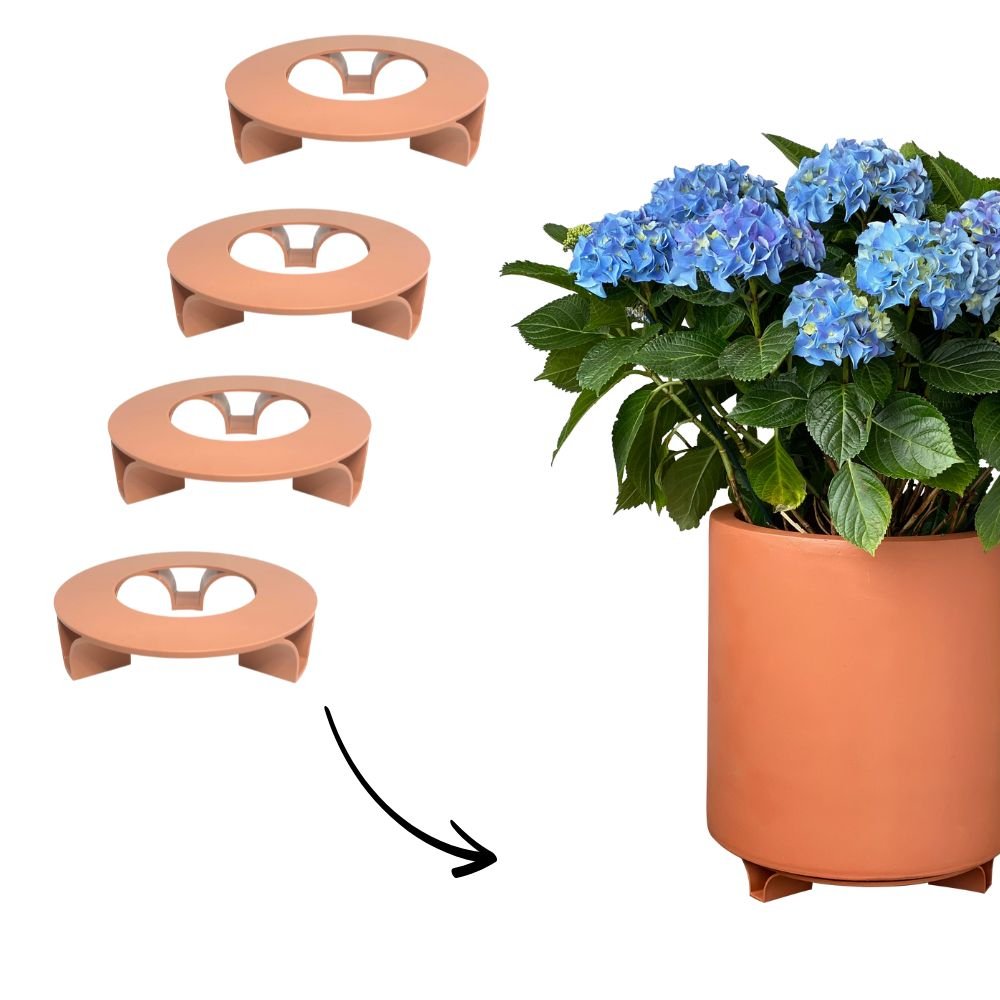 4er Set Blumentopf-Untersetzer, Terrakotta, 16 cm