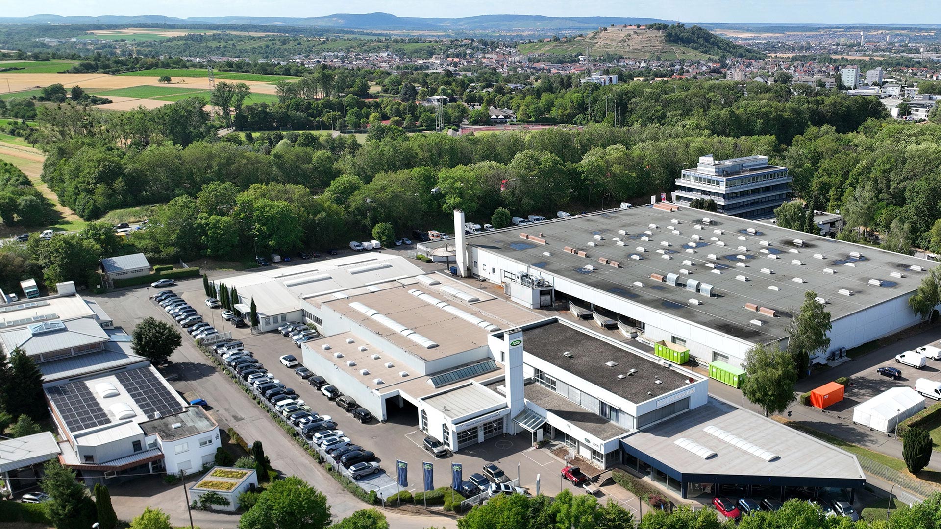 Luftbild des Standorts in Asperg