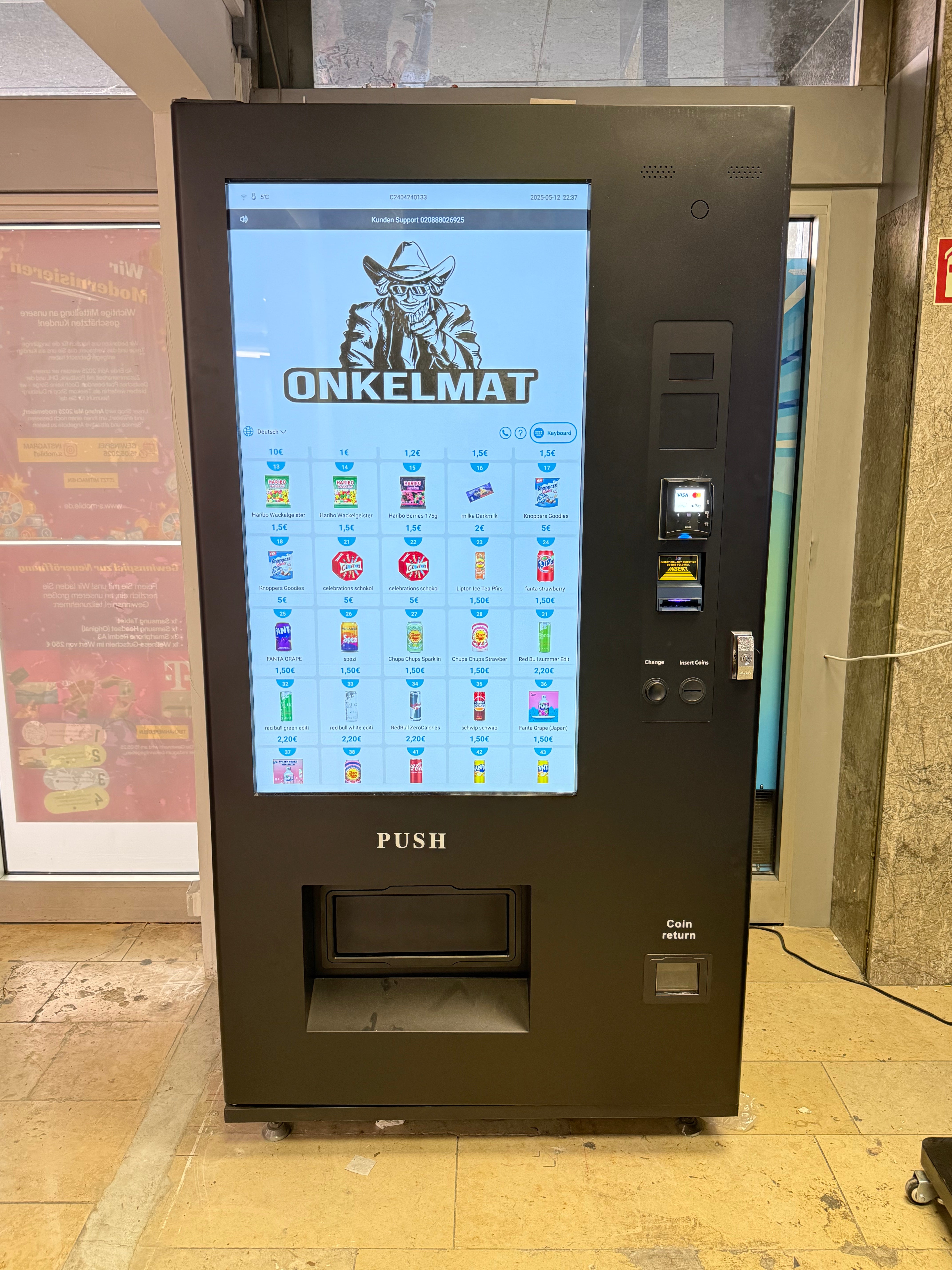 TCN Premium Verkaufsautomat (49" Touchscreen, Nayax, Cloud, Altersprüfung)