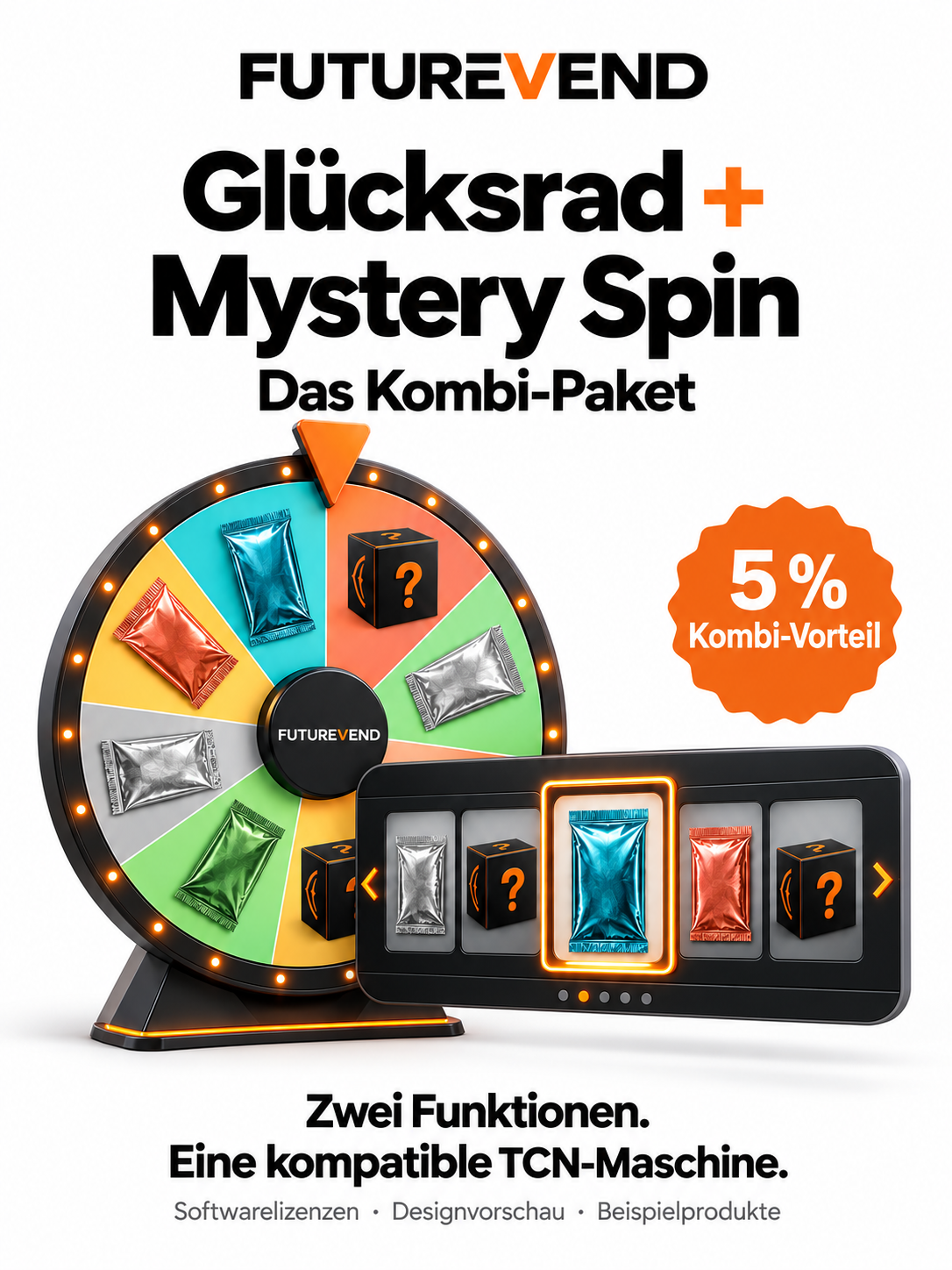 Designvorschau Kombi-Paket Glücksrad und Mystery Spin