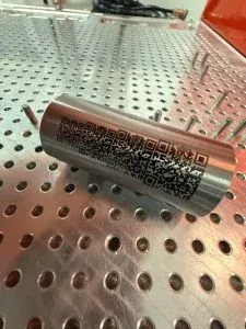 DataMatrix-Code auf Metallbauteil