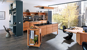 Holzküche im Industrial Style