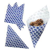 Spitztüte Papier Herz blau