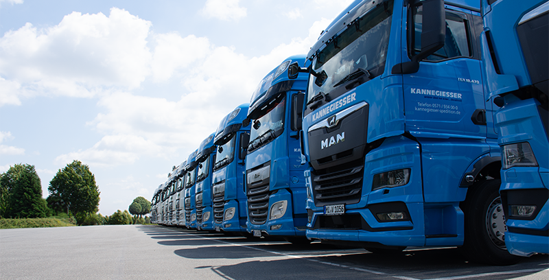 Flotte: MAN- und DAF-Zugmaschinen