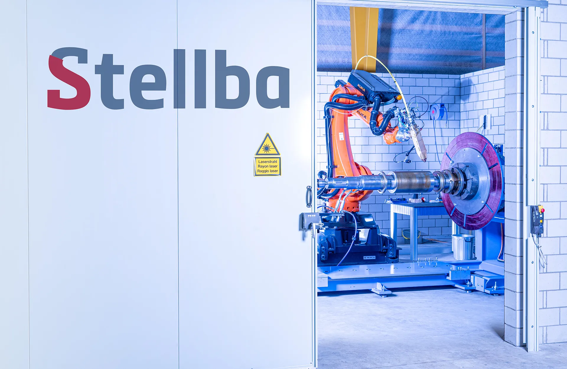 Laser-Cladding-Beschichtung eines Industriebauteils