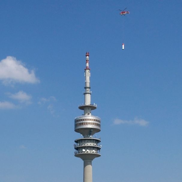 Antennenzylinder am Olympia-Turm