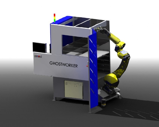Ghostworker-Roboterzelle zur Maschinenbestückung