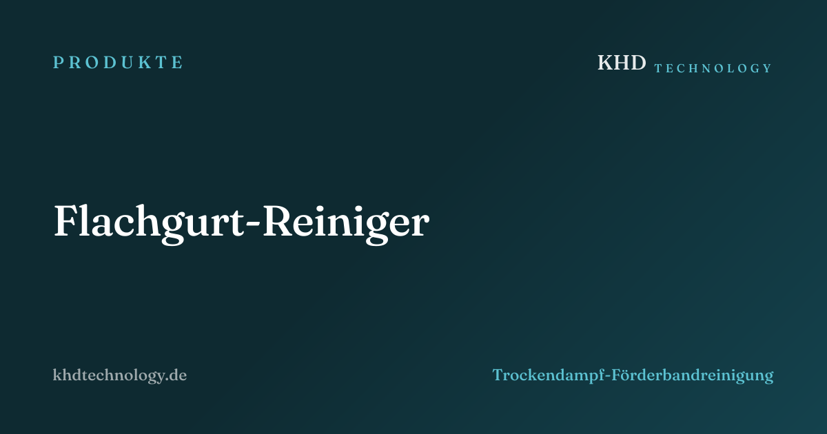 KHD-Trockendampfsystem im Einsatz an einer Förderbandlinie