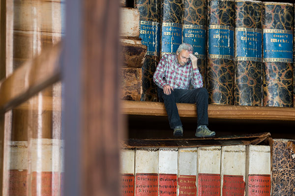 3D-Figur im Denker-Stil