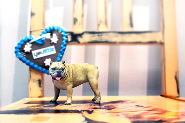 3D-Tierfigur (Bulldogge)