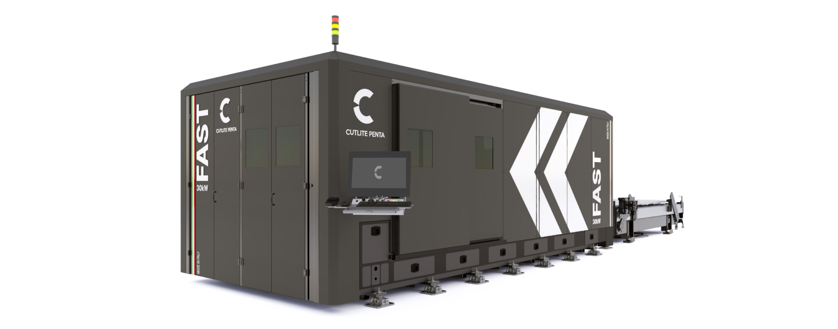 FAST – Fiberlaser-Schneidanlage für mittlere und niedrige Blechdicken