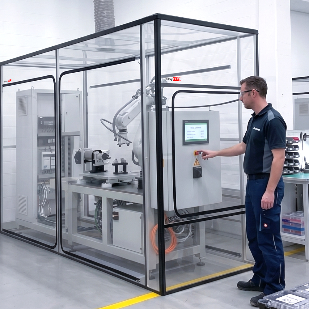 Staubschutzraum als Einhausung in der Industrie