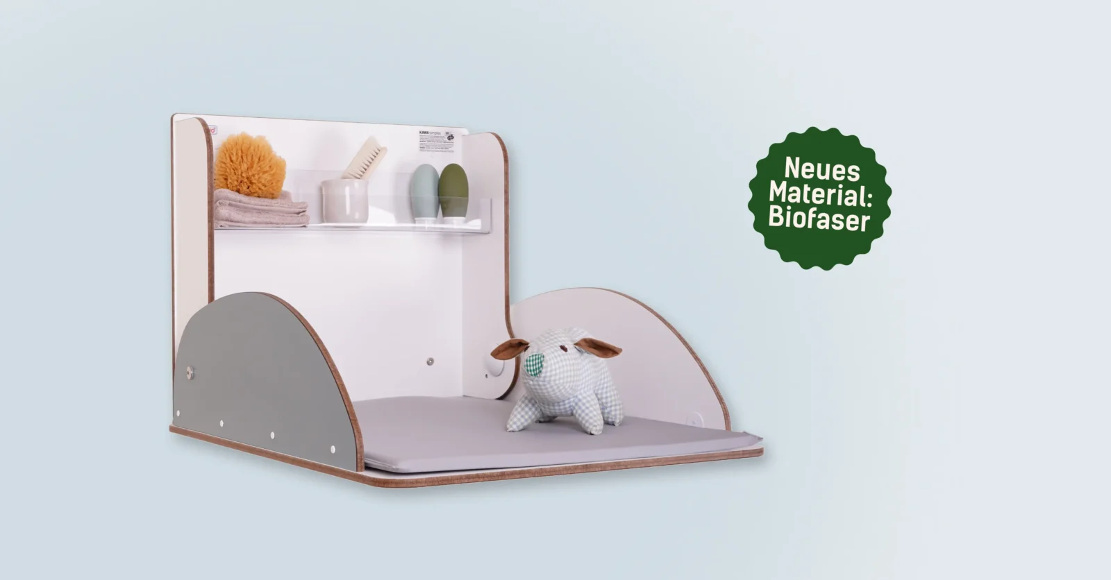 Wandwickeltisch aus Biofaser