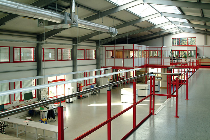 Produktionshalle am Standort Andechs-Rothenfeld