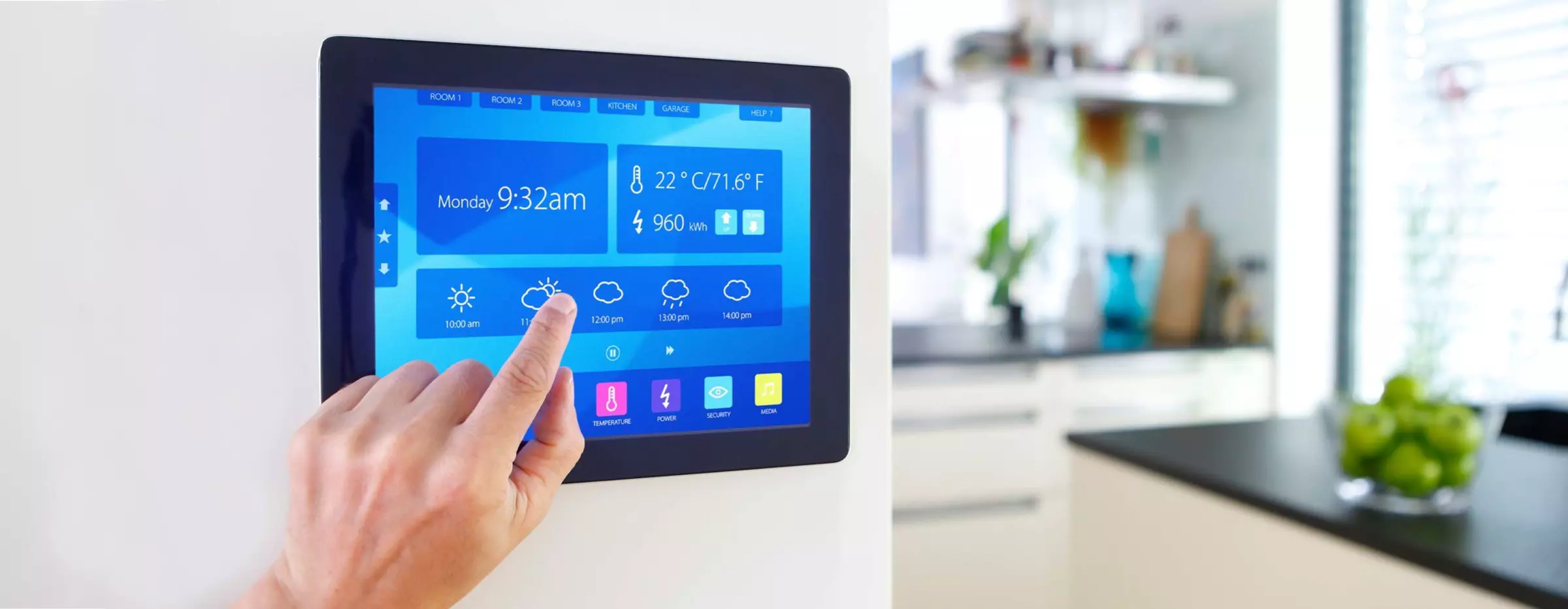 Bedienung der Gebäudeautomation per Tablet